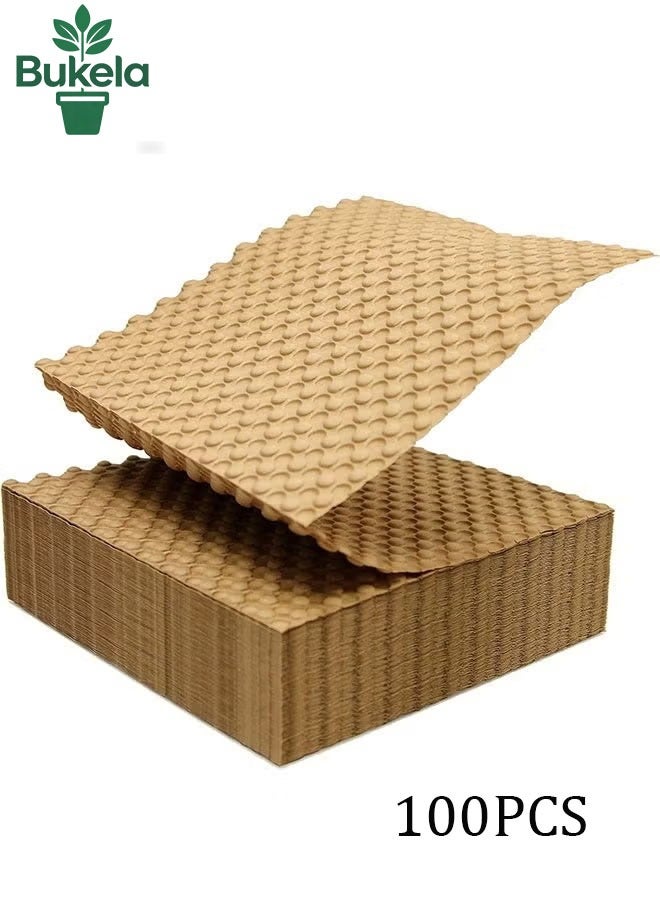 Bukela 100 Sheets Bubble Paper, 29 x 30 cm Packing Paper, Durable Kraft Bubble Wrap for Moving, Eco Friendly Bubble Wrap Alternative, Sustainable Shipping Supplies for Small Business - Image 1